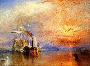 Joseph Mallord William Turner The fighting Temeraire tugged to her last berth to be broken up, oil painting reproduction